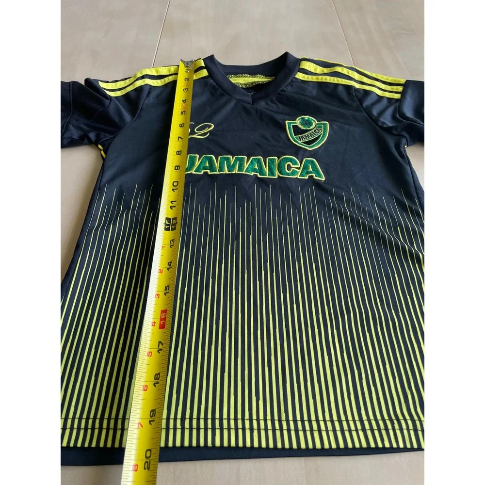 Jamaica Soccer Jersey & Shorts Set Youth Size 10-12 Black Green Yellow